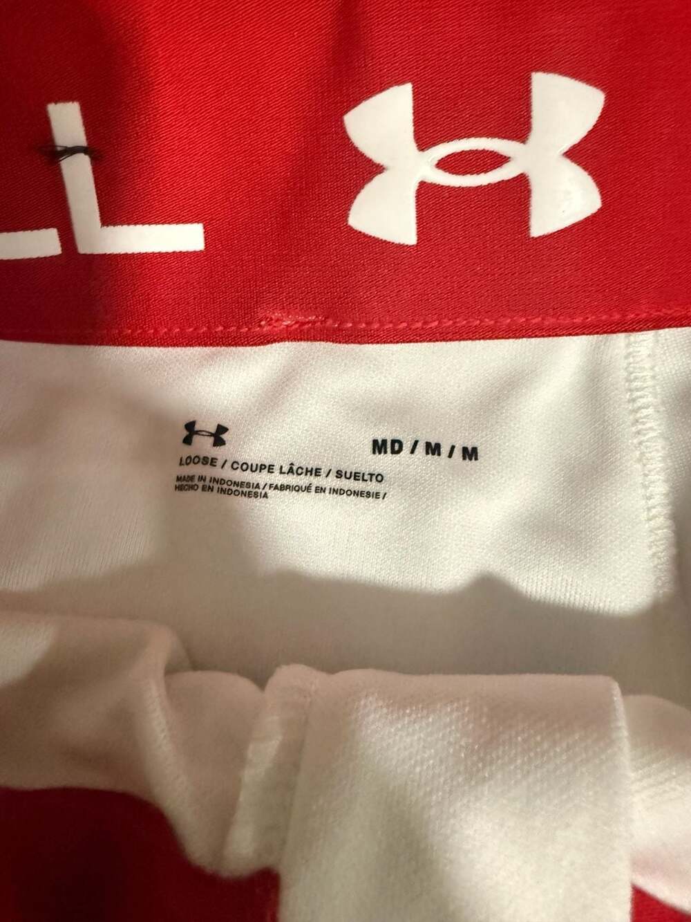 Under Armour Youth Baseball Piped Pants White/Red Size Medium - Picture 5 of 8